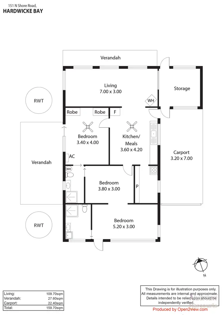 Floorplan of Homely house listing, 51 North Shore Road, Hardwicke Bay SA 5575
