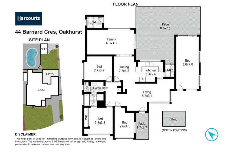Floorplan of Homely house listing, 44 Barnard Crescent, Oakhurst NSW 2761