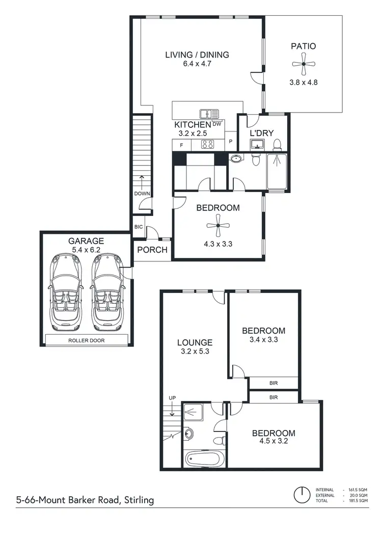 Floorplan of Homely townhouse listing, 5/66 Mount Barker Road, Stirling SA 5152