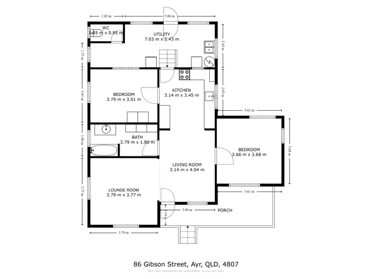 Floorplan of Homely house listing, 86 Gibson Street, Ayr QLD 4807