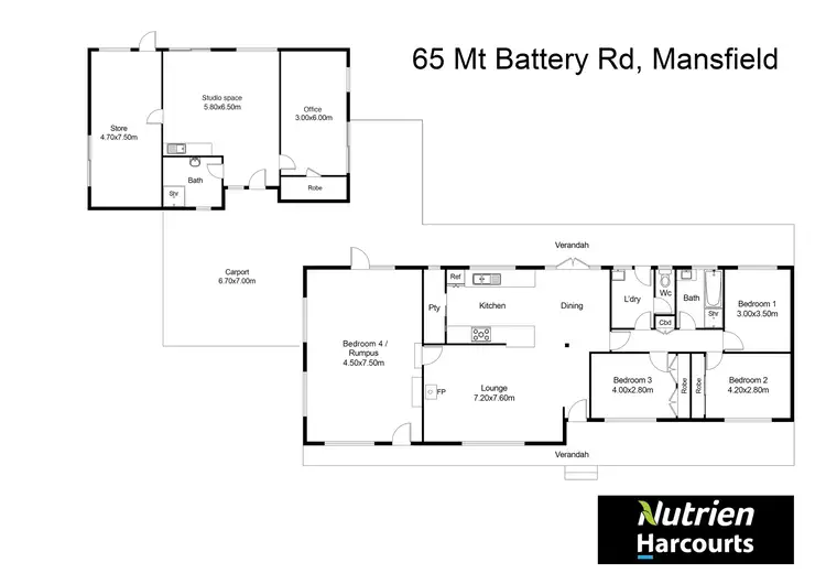 Floorplan of Homely house listing, 65 Mt Battery Road, Mansfield VIC 3722
