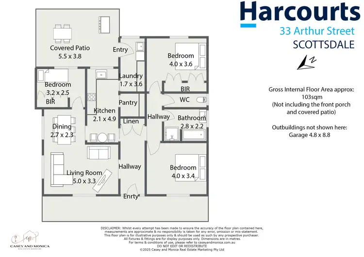 Floorplan of Homely house listing, 33 Arthur Street, Scottsdale TAS 7260