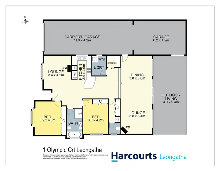 Floorplan of Homely house listing, 1 Olympic Court, Leongatha VIC 3953