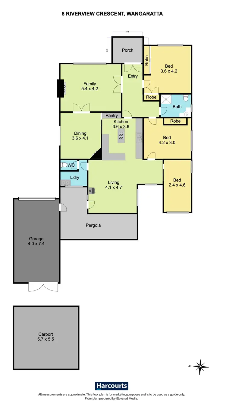 Floorplan of Homely house listing, 8 Riverview Crescent, Wangaratta VIC 3677