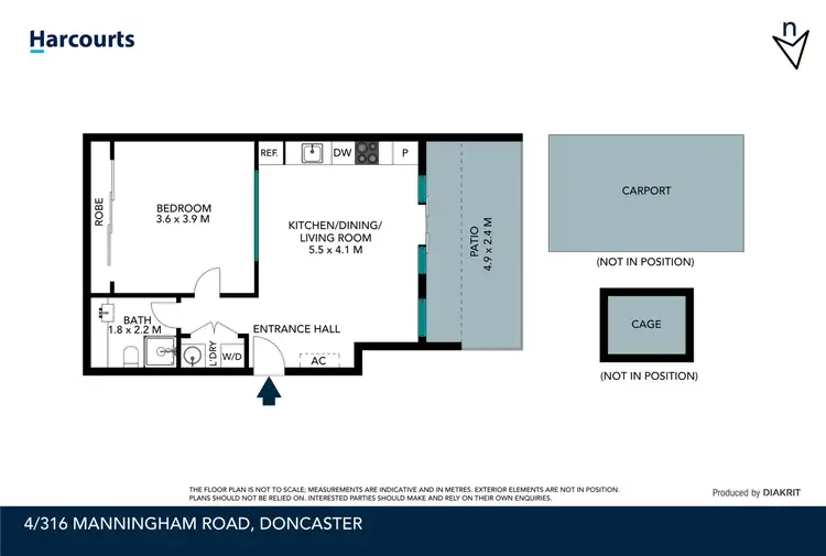 Floorplan of Homely apartment listing, 4/316 Manningham Road, Doncaster VIC 3108