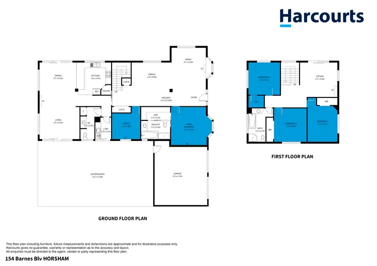Floorplan of Homely house listing, 154 Barnes Boulevard, Horsham VIC 3400