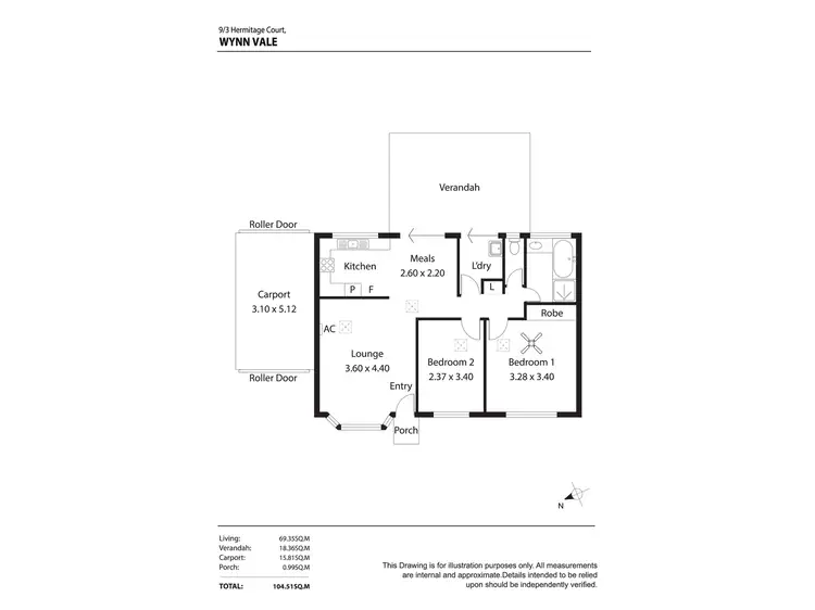 Floorplan of Homely unit listing, Unit 9/3 Hermitage Place, Wynn Vale SA 5127