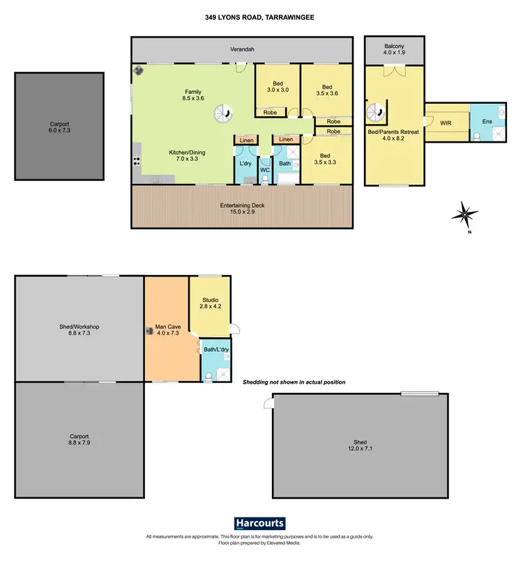Floorplan of Homely house listing, 349 Lyons Road, Tarrawingee VIC 3678