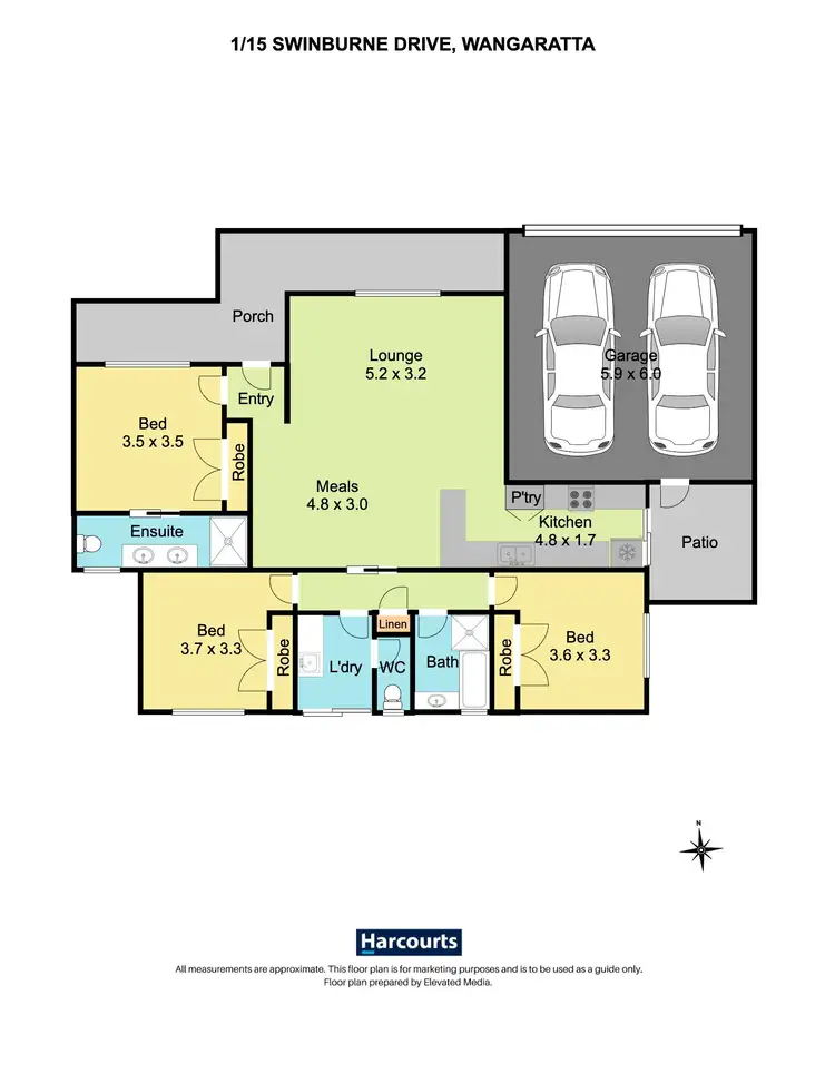 Floorplan of Homely house listing, 1/15 Swinburne Drive, Wangaratta VIC 3677