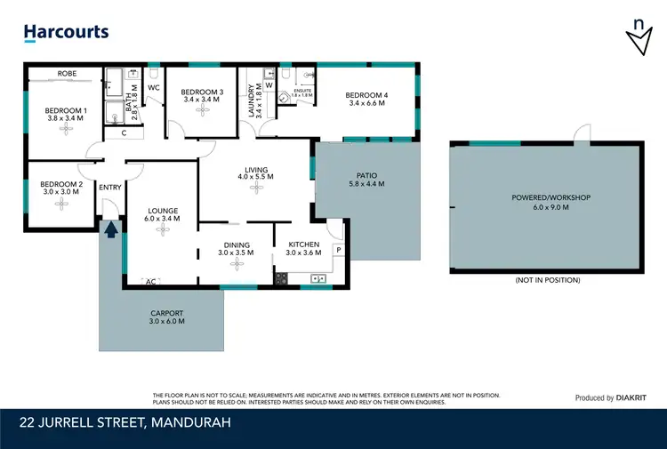 Floorplan of Homely house listing, 22 Jurrell Street, Mandurah WA 6210