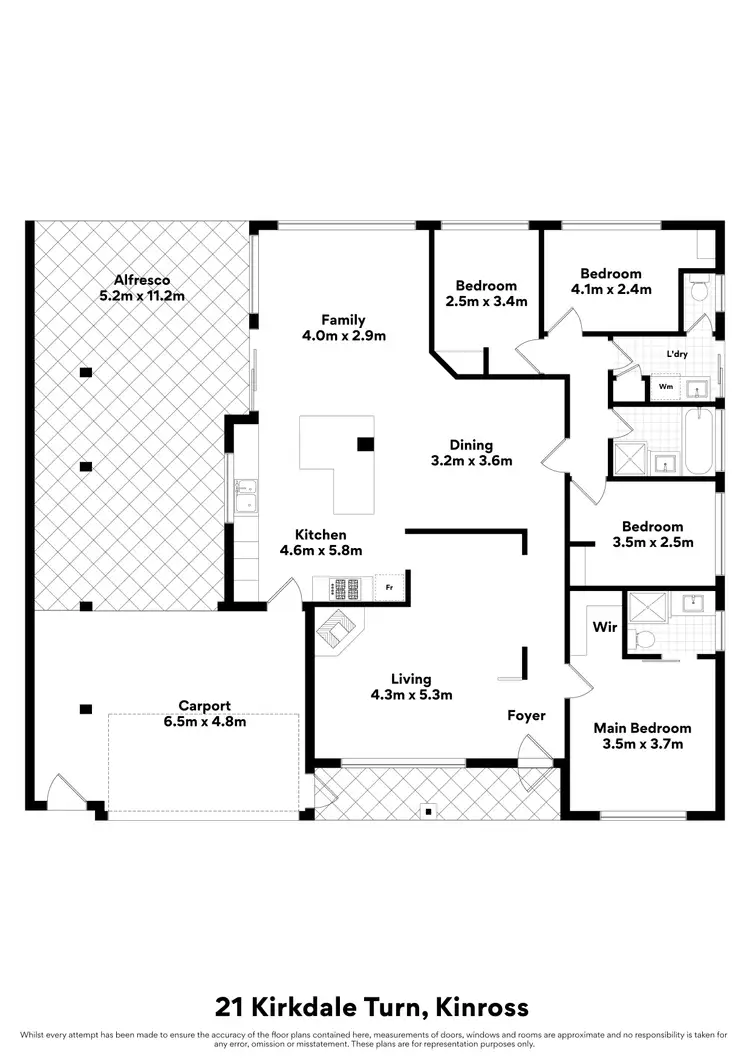 Floorplan of Homely house listing, 21 Kirkdale Turn, Kinross WA 6028