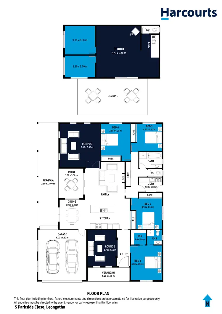 Floorplan of Homely house listing, 5 Parkside Close, Leongatha VIC 3953
