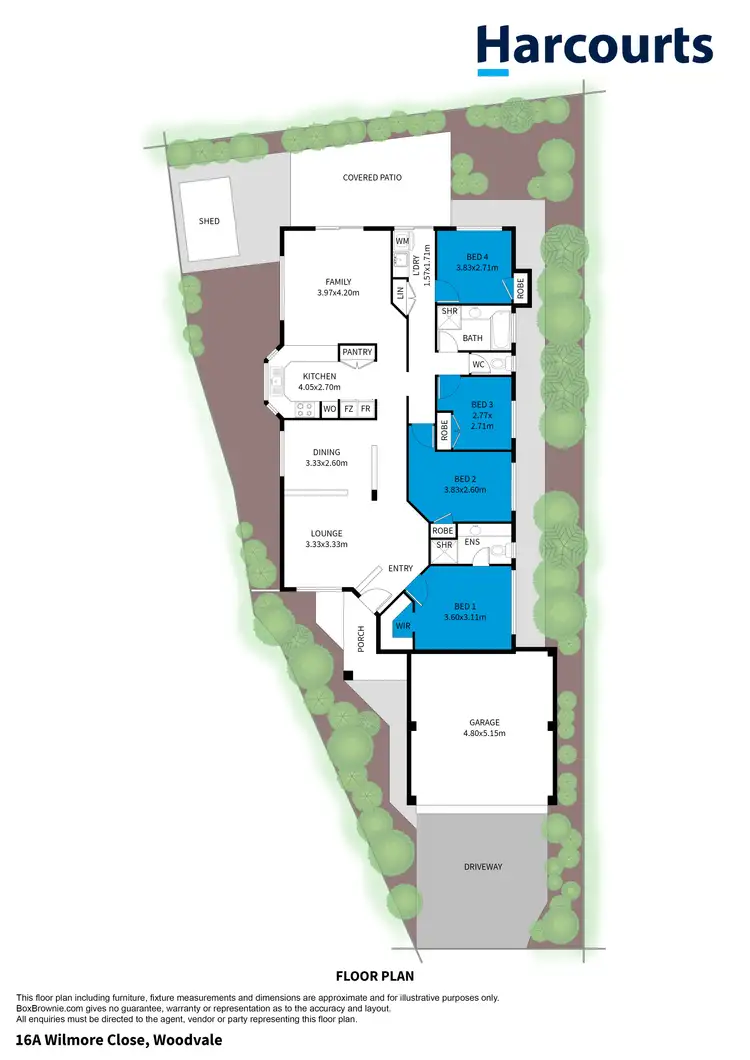 Floorplan of Homely house listing, 16A Wilmore Close, Woodvale WA 6026