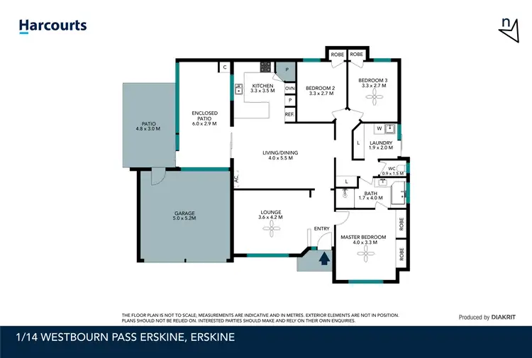 Floorplan of Homely house listing, 1/14 Westbourn Pass, Erskine WA 6210