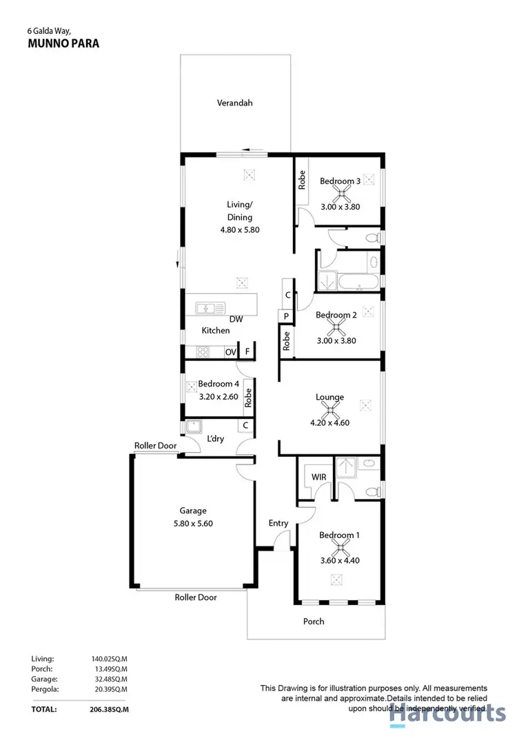 Floorplan of Homely house listing, 6 Galda Way, Munno Para SA 5115