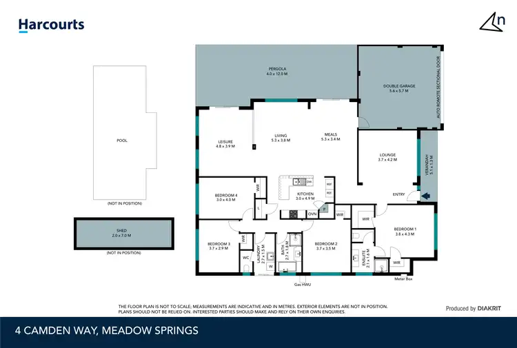 Floorplan of Homely house listing, 4 Camden Way, Meadow Springs WA 6210