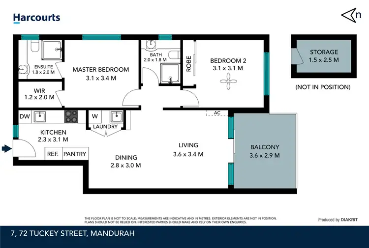 Floorplan of Homely unit listing, 7/72 Tuckey Street, Mandurah WA 6210