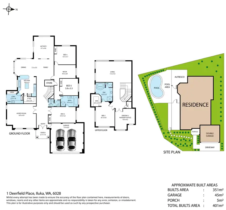 Floorplan of Homely house listing, 1 Deerfield Place, Iluka WA 6028