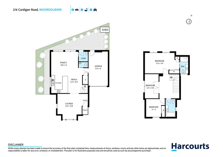 Floorplan of Homely townhouse listing, 2/6 Cardigan Road, Mooroolbark VIC 3138