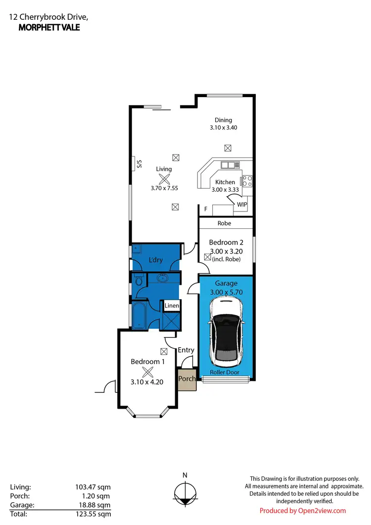 Floorplan of Homely house listing, 12 Cherrybrook Drive, Morphett Vale SA 5162