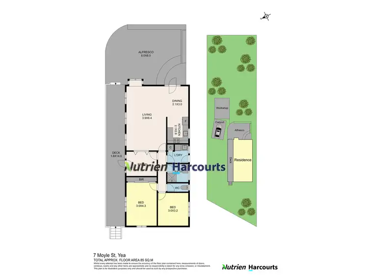 Floorplan of Homely house listing, 7 Moyle Street, Yea VIC 3717
