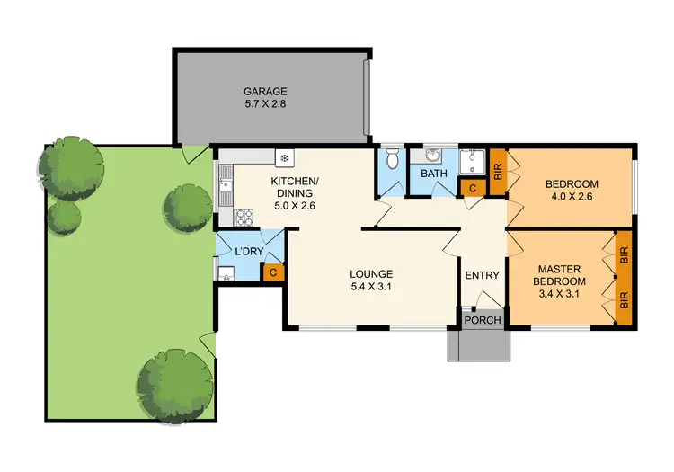 Floorplan of Homely unit listing, 1/8 Orchid Avenue, Boronia VIC 3155