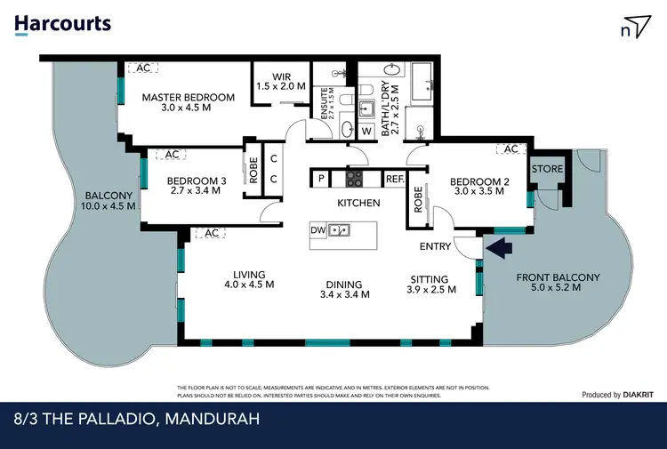 Floorplan of Homely apartment listing, 8/3 The Palladio, Mandurah WA 6210