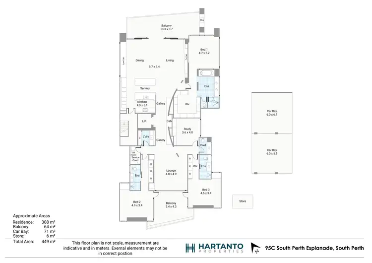 Floorplan of Homely apartment listing, 95C South Perth Esplanade, South Perth WA 6151
