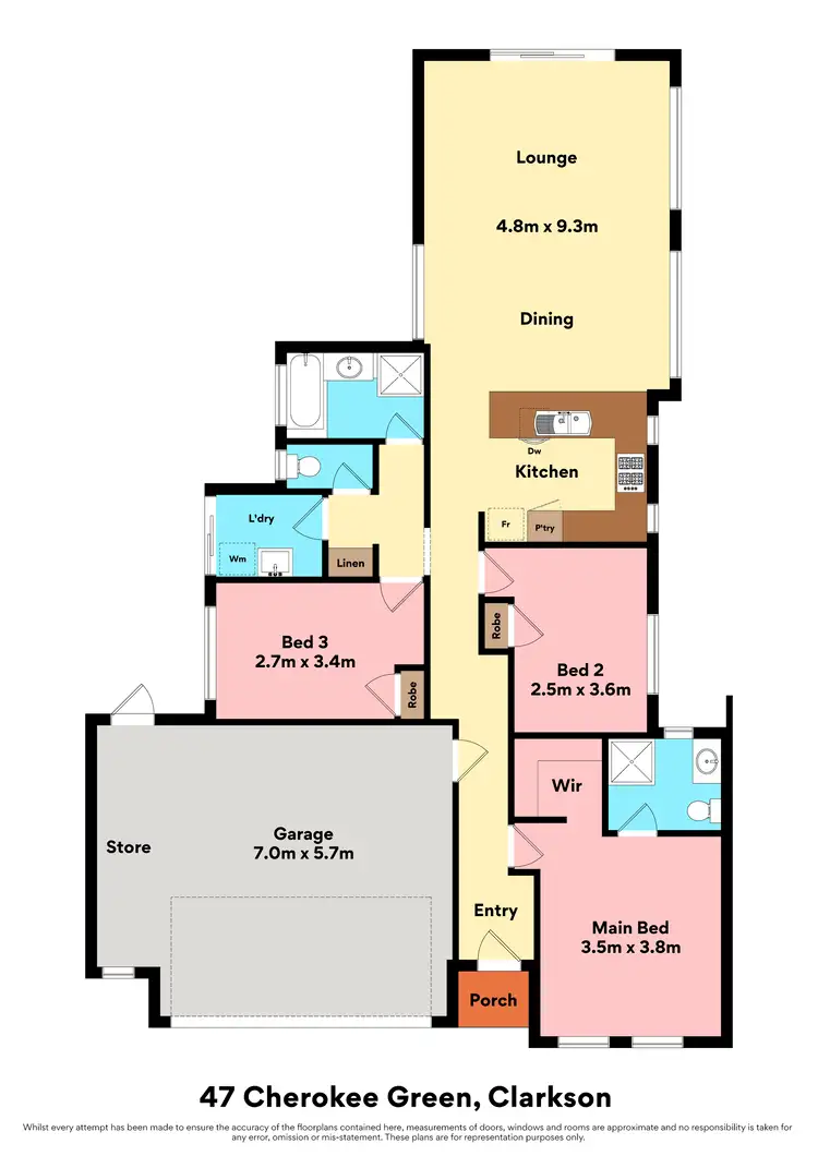 Floorplan of Homely house listing, 47 Cherokee Green, Clarkson WA 6030