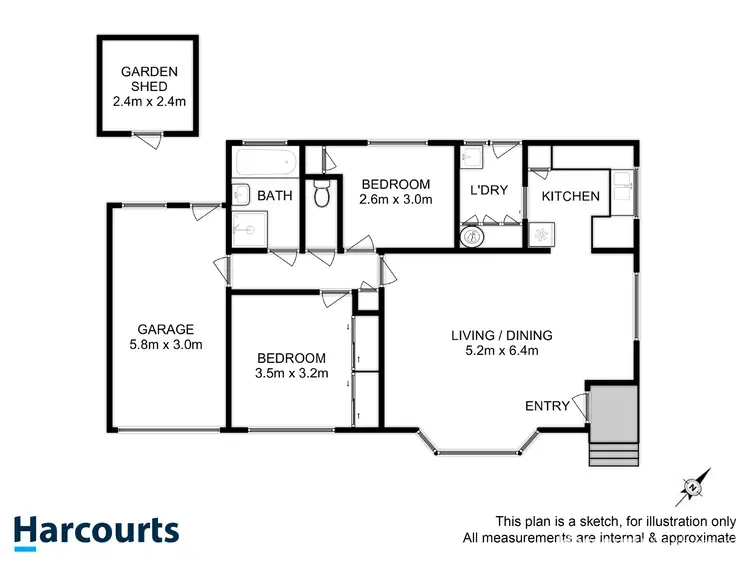 Floorplan of Homely villa listing, 1/2254 Channel Highway, Snug TAS 7054