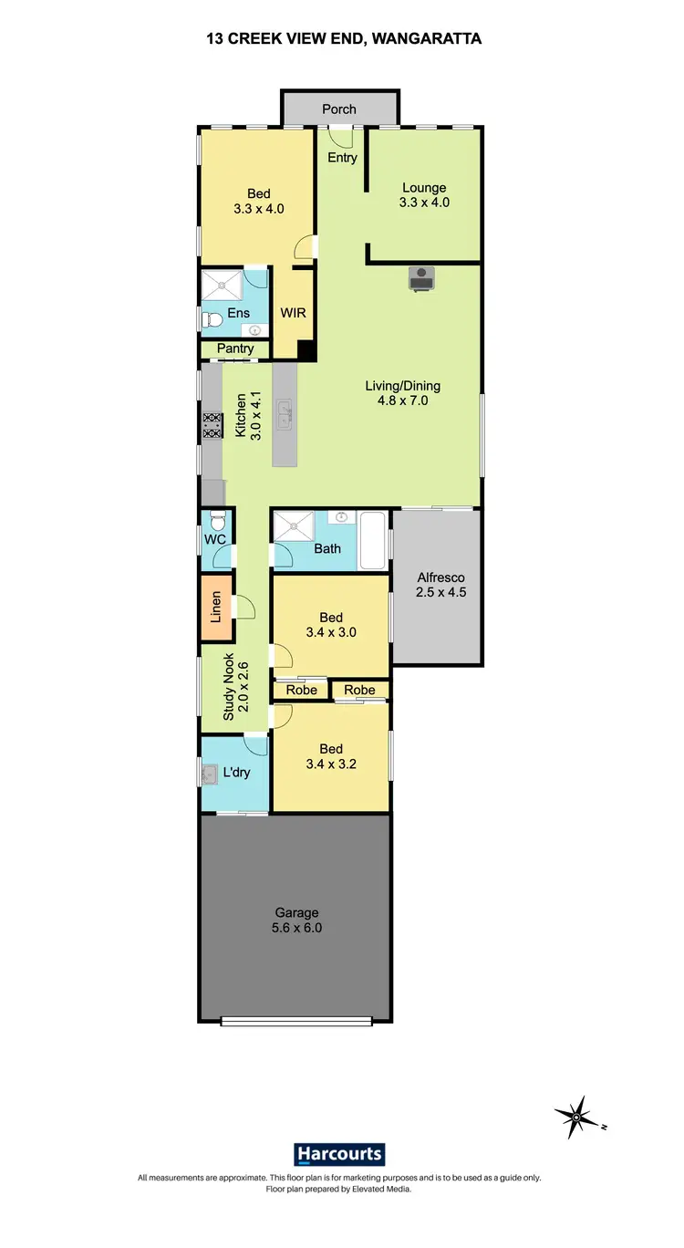 Floorplan of Homely house listing, 13 Creek View End, Wangaratta VIC 3677