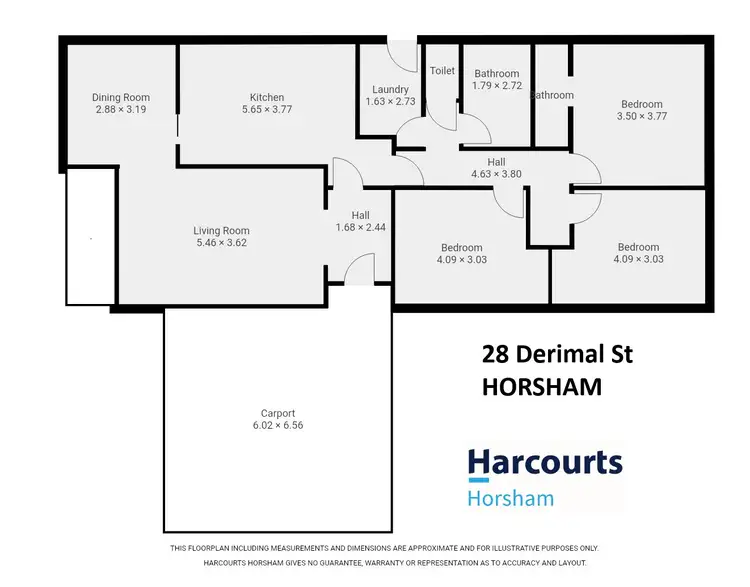Floorplan of Homely house listing, 28 Derimal Street, Horsham VIC 3400