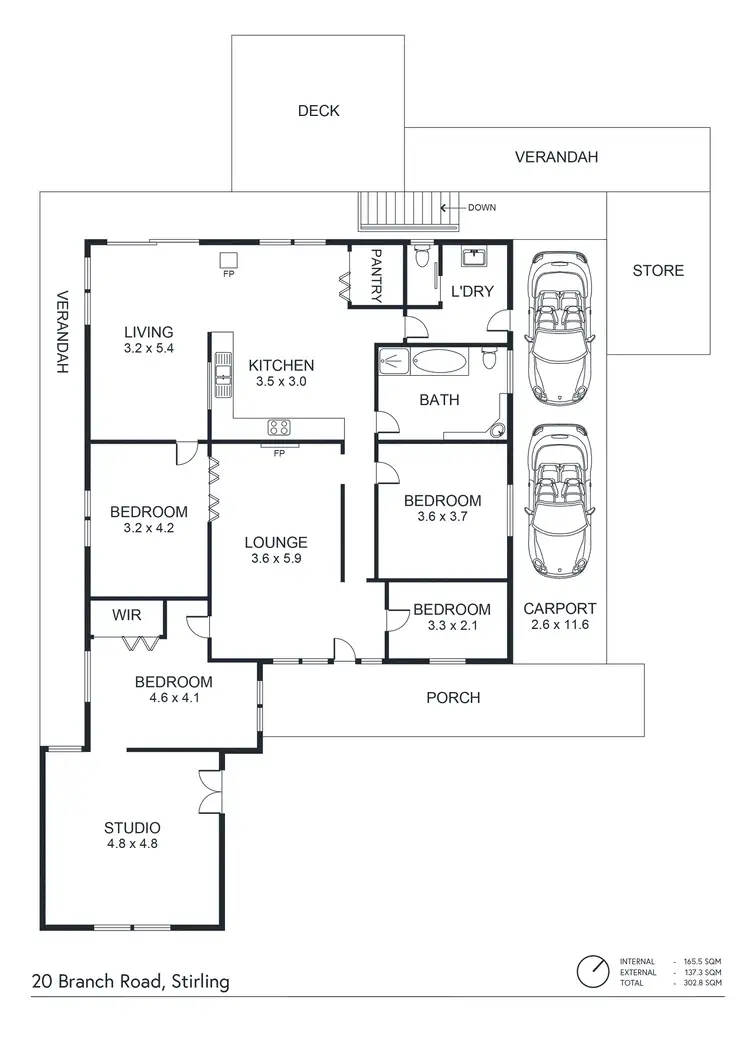 Floorplan of Homely house listing, 20 Branch Road, Stirling SA 5152