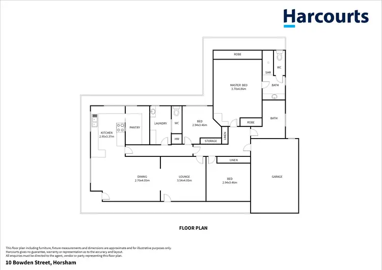 Floorplan of Homely house listing, 10 Bowden Street, Horsham VIC 3400