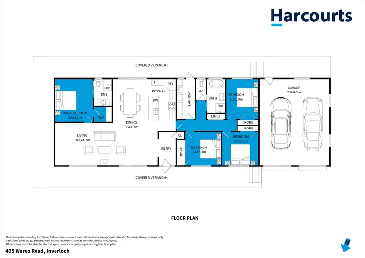 Floorplan of Homely rural property listing, 405 Wares Road, Inverloch VIC 3996