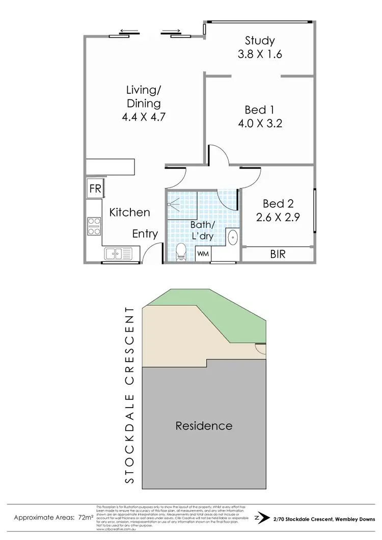 Floorplan of Homely unit listing, 2/70 Stockdale Crescent, Wembley Downs WA 6019