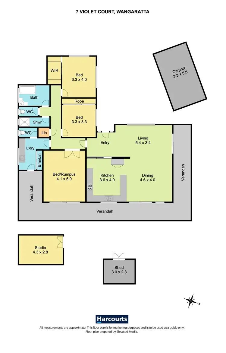 Floorplan of Homely house listing, 7 Violet Court, Wangaratta VIC 3677