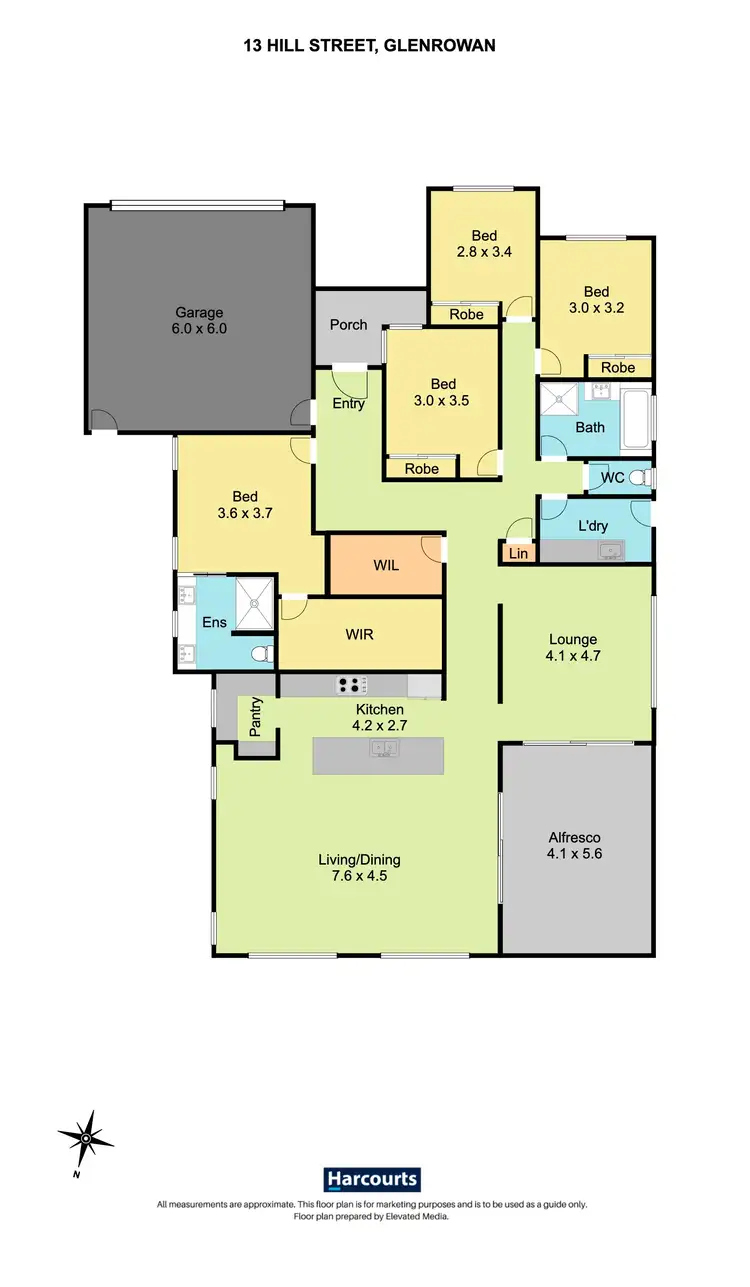 Floorplan of Homely house listing, 13 Hill Street, Glenrowan VIC 3675