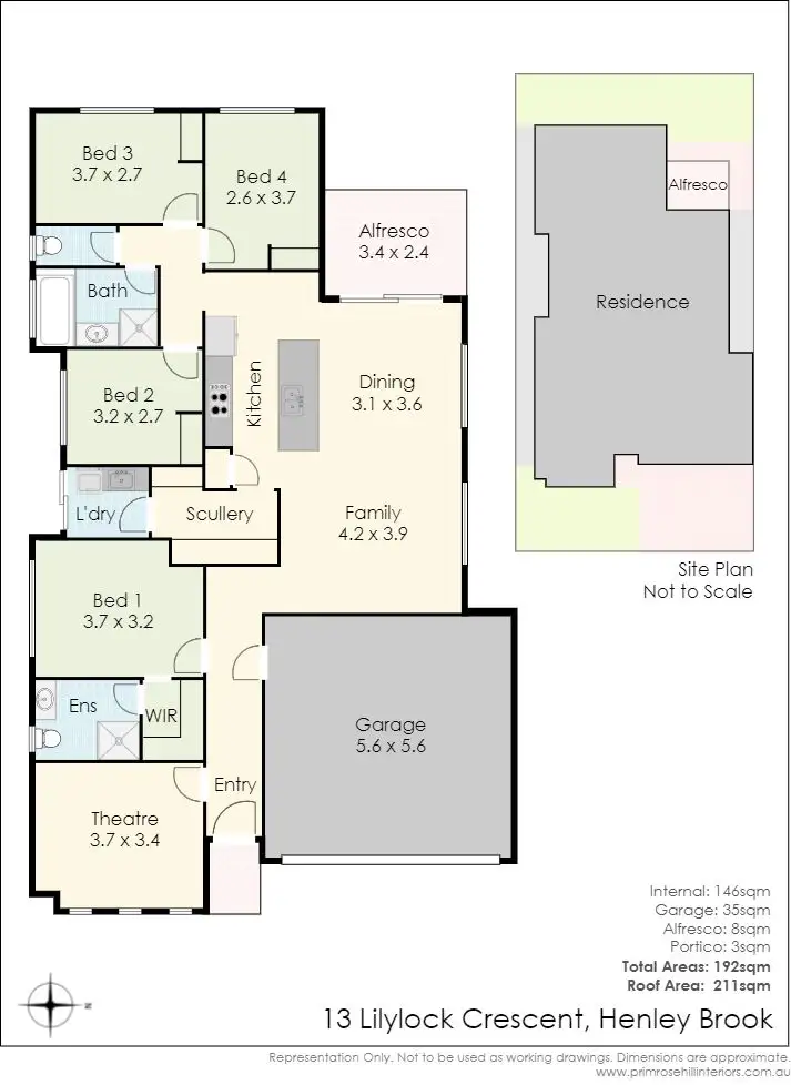 Floorplan of Homely house listing, 13 Lilylock Crescent, Henley Brook WA 6055