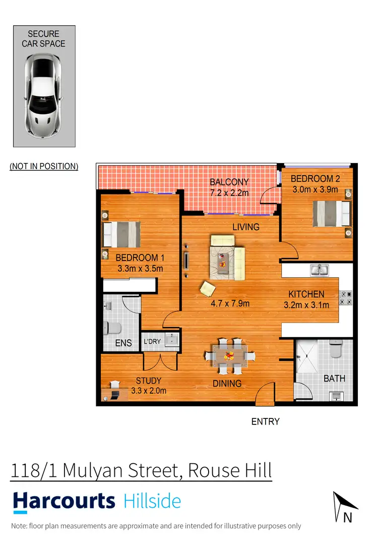 Floorplan of Homely apartment listing, 118/1 Mulyan Street, Rouse Hill NSW 2155