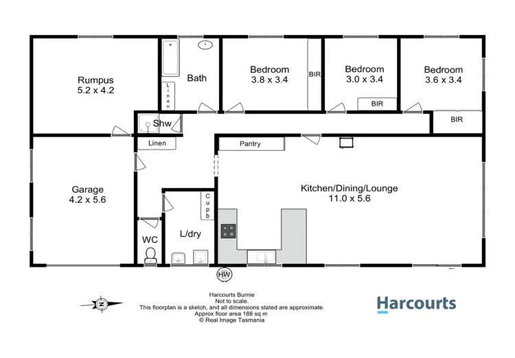 Floorplan of Homely house listing, 73 Emmett Street, Park Grove TAS 7320