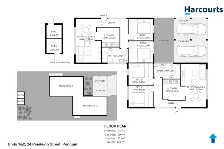 Floorplan of Homely unit listing, Unit 1/24 Pineleigh Street, Penguin TAS 7316