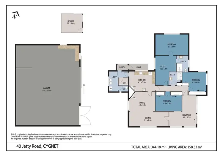 Floorplan of Homely house listing, 40 Jetty Road, Cygnet TAS 7112
