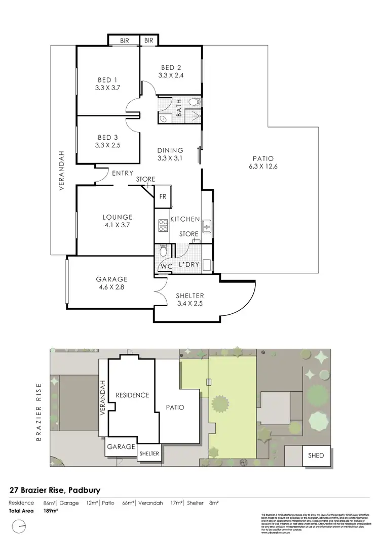 Floorplan of Homely house listing, 27 Brazier Rise, Padbury WA 6025
