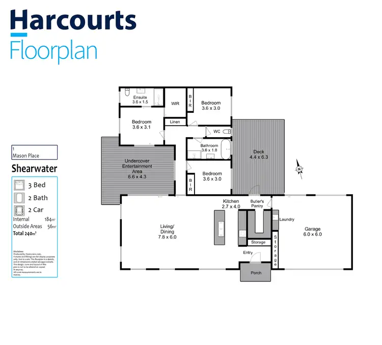 Floorplan of Homely house listing, 1 Mason Place, Shearwater TAS 7307
