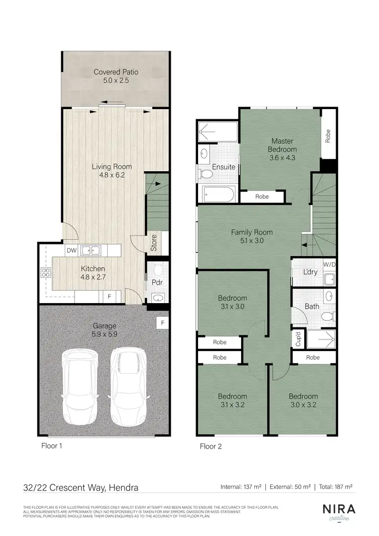 Floorplan of Homely townhouse listing, 32/22 Crescent Way, Hendra QLD 4011