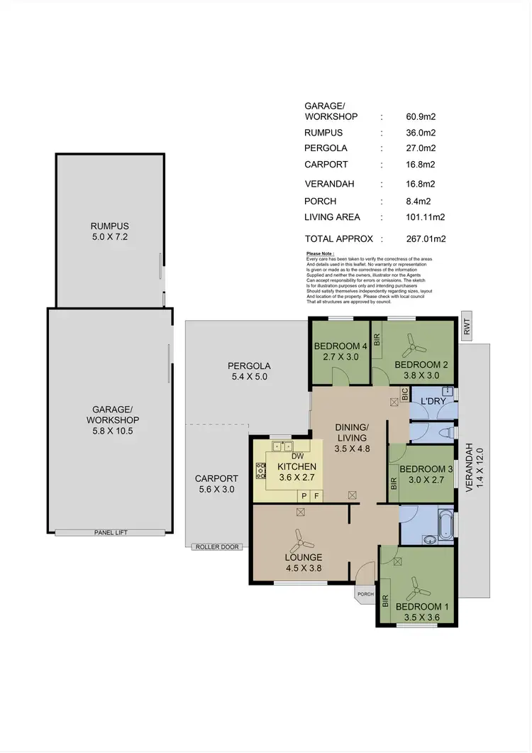 Floorplan of Homely house listing, 16 Diruwa Drive, Salisbury North SA 5108