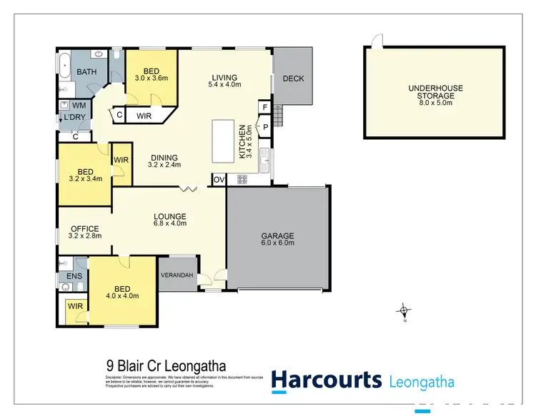 Floorplan of Homely house listing, 9 Blair Crescent, Leongatha VIC 3953