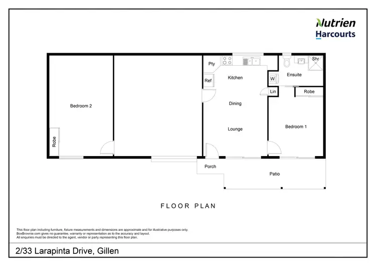 Floorplan of Homely unit listing, 2/33 Larapinta Drive, Gillen NT 870