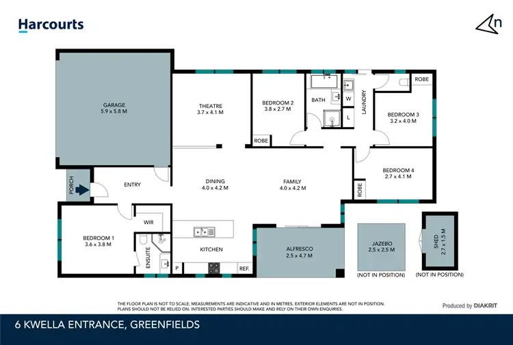 Floorplan of Homely house listing, 6 Kwella Entrance, Greenfields WA 6210